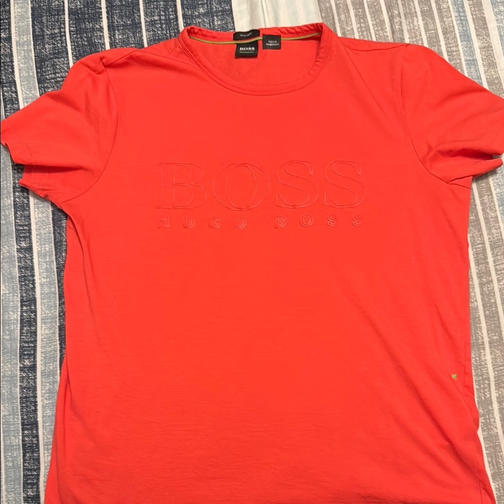 Hugo Boss Red Short Sleeve Tee